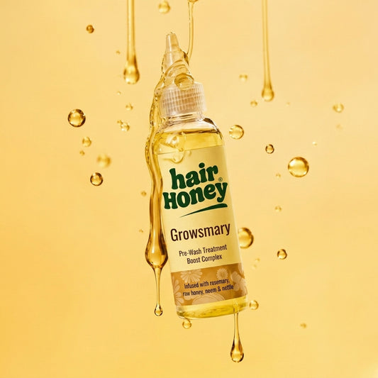 Close-up of G&T Pre-Wash Oil for Nutrient-Deprived Hair highlighting its rich texture.
