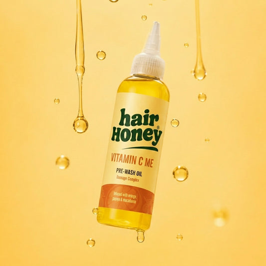 Vitamin C Pre-Wash Syrup from the Ready Set Glow Summer Hair Care Premium Bundle for damaged, brittle hair.