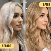 Hair Syrup Watermelon Oil - Pre-Wash Treatment for Dry Hair alongside other hair care products on a vanity.