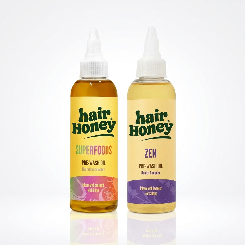 Hydrate & Shine Hair Care Bundle displayed with its vibrant packaging and products arranged neatly.